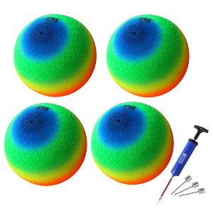 GSE 8.5" Inflatable Playground Ball for Indoor and Outdoor, Bouncy Dodge Ball for Kids/Adults, for Gym, Yoga Exercises, School Sports Activities - 1 of 4