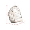 DSVIMOY Egg Chairs, Patio Egg Chair, Outdoor Garden Egg Swing Chair Hanging Chair for Bedroom Living Room, White, 28.34"*22"*40.5" - 3 of 4