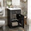 MOEPISY 20 Inch Black Bathroom Vanity with Ceramic Sink, Soft Close Door, Adjustable Shelf, and Door Mounted Storage Rack - 2 of 4