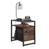 Vynxaria Versatile Side Table/Night Stand - Brown (Warm Oak Finish), 24.02"Lx15.51"Wx24.02"H, 1 Drawer (Metal Runners), Open Lower Shelf, Durable - 4 of 4