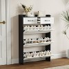 Cabinet with 3 Large Flip Drawers & 2 Storage Drawers, Narrow Shoe Organizer Cabinet Fits for Kinds of Shoes - 4 of 4