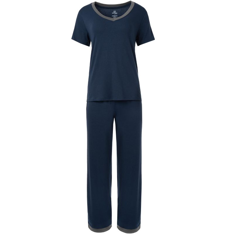 Fruit of the Loom Women's and Plus Short Sleeve Breathable Pajama Set, 4 of 5