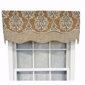 RLF Home Luxurious Modern Design Classic Jenna Glory Style Window Valance 50" x 16" - 1 of 4