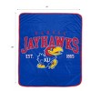 NCAA Kansas Jayhawks Vintage Arch Block Flannel Fleece Blanket: Sports Team Logo Throw - 2 of 2
