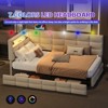 KTMBDW Twin Size Upholstered Daybed with 2 Storage Drawers and Charging Station,Day Bed Frame with LED Lights & Storage Headboard,No Box-Spring Needed - 2 of 4