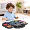 SUGIFT 9-Pad Electric Drum Set for Kids & Beginners, Portable Silicone Drum Pad with Dual Speakers - 2 of 4