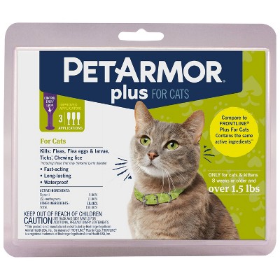 Petarmor Plus Flea And Tick Topical Treatment For Cats - Over 1.5lbs ...