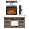 TOBILI 23 inch electric fireplace insert, ultra thin heater with log set & realistic flame,overheating protection - 2 of 3