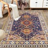 GlasFlength Rug Pads Elegant Vintage Bohemia Waterproof Extra Large Area Rugs Non-Slip Rug Pads Washable Rug for Room, Yellow, 84"*60"*0.31" - 3 of 4