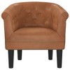 VidaXL Tub Chair Brown Faux Leather - 3 of 4