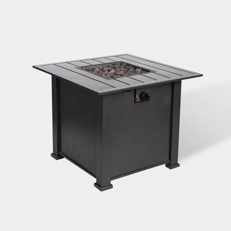 Camden 30 Wide Square Fire Table, Threshold Tabletop Fire Pit