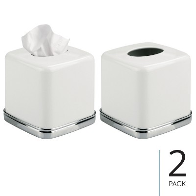iDesign Square Tissue Box Cover for Bathroom
