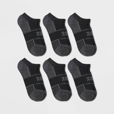 Women's 6pk Cushioned Mesh Finish Line No Show Athletic Socks - All In Motion™ Black 4-10