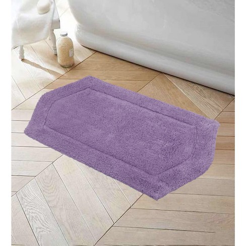 Home Weavers Inc Waterford Collection Purple 21 in. x 34 in. Cotton Bath Rug