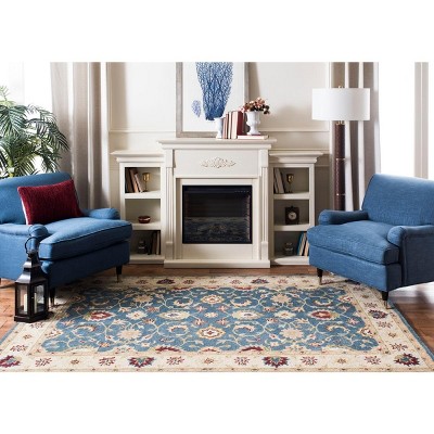 Antiquity Blue and Beige Hand Tufted Wool Area Rug