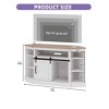 Corner TV Stand for 50 Inch TV, Farmhouse Entertainment  Center Media Console with Power Outlet & Sliding Barn Door for Living Room - 2 of 4
