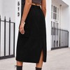Coolmee Women Jean Midi Skirts Denim Stretchy Cargo High Waisted Fashion Skirt with Utility Pockets - 4 of 4