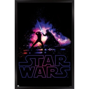 Trends International Star Wars: Saga - Duel Shimmer Framed Wall Poster Prints - 1 of 4