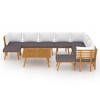 vidaXL Patio Lounge Set Sectional Sofa Set with Cushions Solid Wood Acacia - 3 of 4