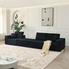 PAGED 110"Cloud Modular Sectional Couch with Ottoman & 2 Pillows,Modern 3 Seater Boneless Sofa for Living Room and Bedroom - 2 of 4