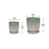 Wooakway 7" Dia Outdoor Indoor Ceramic Planter Pot Decorative Planter with Drainage Hole Patio Flower Pot - 4 of 4