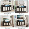 Sideboard Buffet Cabinet, 4 Rattan Doors 2 Drawers Accent Storage Cabinet - 4 of 4