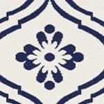 blue, white gourd border