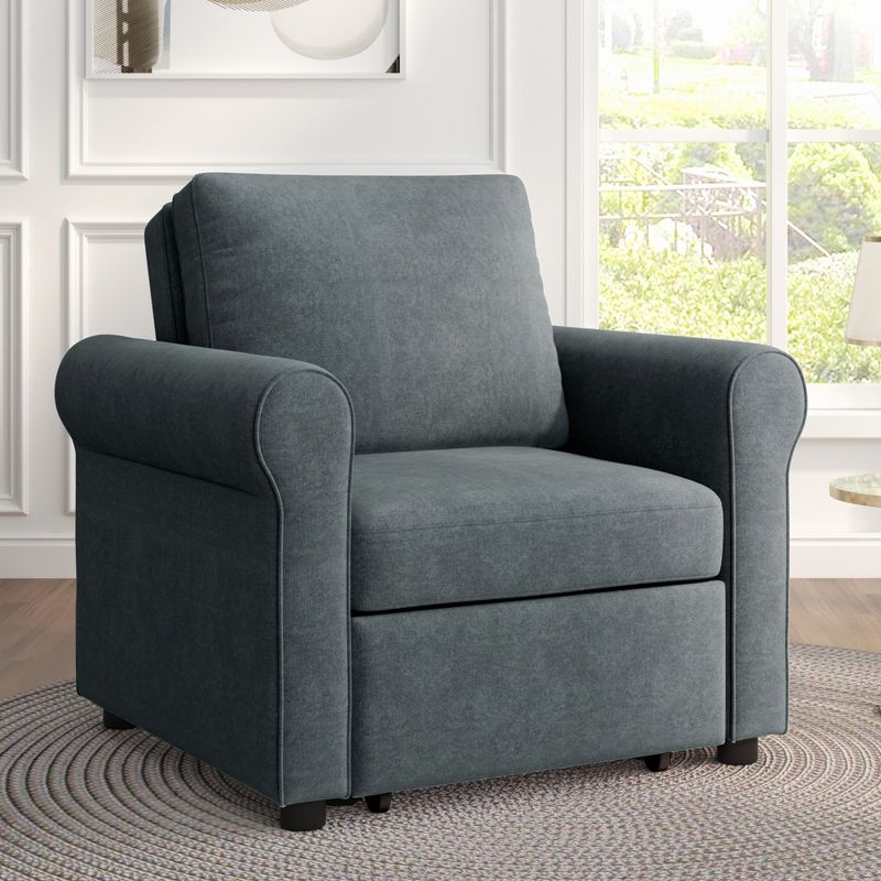 3-in-1 Convertible Sofa Bed, Folding Accent Chair, Pull-Out Sleeper Chair with Adjust Backrest - ModernLuxe, 4 of 11