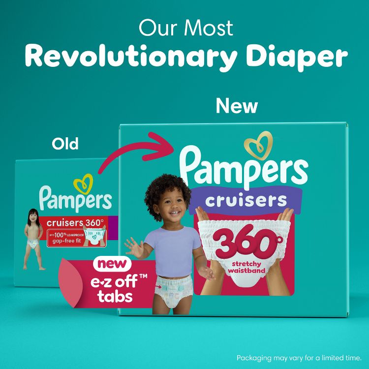 Pampers Cruisers 360 Diapers - (Select Size and Count), 2 of 15