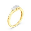 GILDED 14KT Gold Plated & 925 Sterling Silver Engagement Rings for women in 1/4 ctw 3 Stones Lab Grown Diamond | Anniversary, Statement Rings, Size 7 - 2 of 4