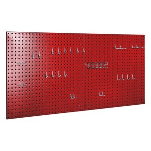 Seville Classics UltraHD 2-Piece Pegboard Set w/ 23 Piece Hook Assortment, 24" W x 24" D - 1 of 4