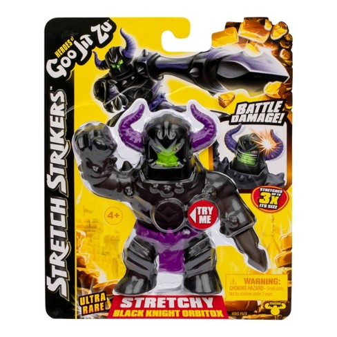 Goo Jit Zu Stretchy Black Knight Orbitox Stretch Strikers Rare Figure Target