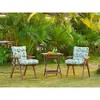 ARTPLAN Outdoor Chair Cushion,High Back Tufted Patio Cushion with Tie for Adirondack Rocker Chair,44"x21"x4",1 Count,Floral - 2 of 4