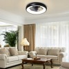 DAKAFUL Flush Mount Ceiling Fan with Light, Remote & APP Control, 6-Speed Dimmable for Bedroom & Living Room Black - 4 of 4