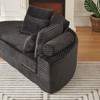 Kumasinova 78.5" Corduroy Left Semi-Circular 2-in-1 Sofa Bed,Recliner with Neck Pillow,5 Throw Pillows,Boneless Couch for Living Room,Bedroom - 4 of 4
