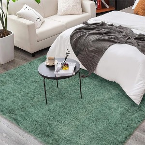 Shag Area Rug Ultra-Soft Fluffy Rugs for Living Room Indoor Fuzzy Shaggy Carpet Non Slip Accent Floor Cover - 1 of 4