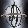 Urban Ambiance Luxury Farmhouse Chandelier 26.875''H x 25.5''W,  Midnight Black Finish,  Maryborough Collection, UHP3930 - 4 of 4
