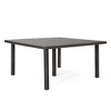 Square Outdoor Patio Table, Weather-Resistant Rattan And Iron Frame, Rattan-Look Design, Campsite Dining Table,square,Brown,64" - 4 of 4