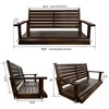 Fortune Candy 2-Person Wooden Porch Swing, Ergonomic Design, Weather-Resistant, Includes Hanging Chains for Patio, Garden, or Yard - 3 of 4