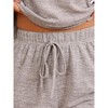 cheibear Women's Long Sleeve Top and Elastic Waistband Shorts with Pockets Pajamas Set - 4 of 4