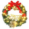 vidaXL Christmas Wreath with 15 LEDs Green 11.8" - 4 of 4