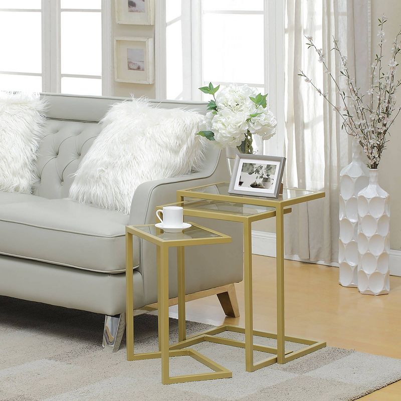 Emil Nesting Table Set Gold - Carolina Chair & Table, 4 of 5