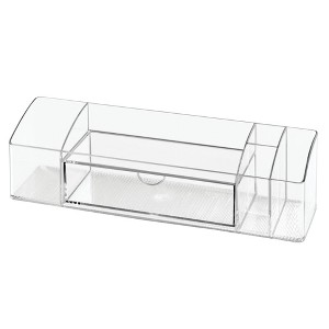 InterDesign Recycled Plastic Divided Medicine Cabinet Organizer 5 Compartment with drawer - 1 of 3
