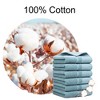 PiccoCasa Bathroom Kitchen Soft 100% Combed Cotton Highly Absorbent Hand Towel Set - 3 of 4