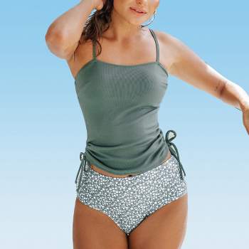 Women's Smocked High Waisted Bikini Swimsuit Ruffle Two Piece Bathing Suits  - Cupshe : Target