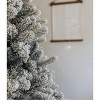 King Of Christmas Snow Flocked Hinged Slim Artificial Christmas Tree Unlit, King Flock Thin Xmas Tree - 2 of 4