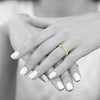 Black Bow Jewelry 4mm 10K White or Yellow Gold Half Round Milgrain Comfort Fit Band - 4 of 4