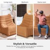 LAUSAINT HOME Memory Foam Giant Bean Bag Chair Brown 1-Piece - 4 of 4