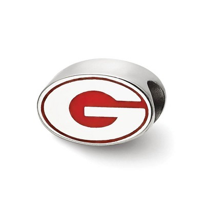 Black Bow Jewelry Sterling Silver Georgia Bulldogs NCAA Bead Charm