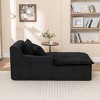 Upholstered Chaise Lounge Sleeper Sofa Bed Couch Sleeper Chair Single Sofa Lazy Sofa Accent Chair - ModernLuxe - 4 of 4